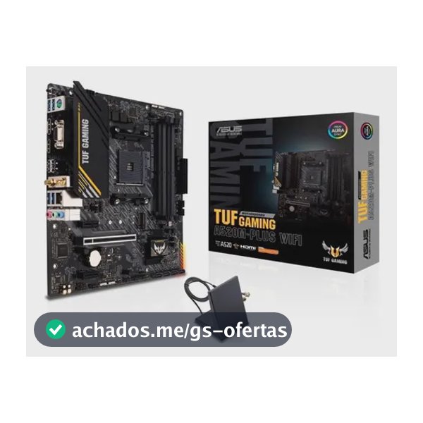 Placa Mãe Asus Para Amd Am4 Tuf Gaming A520m-plus Wifi Matx Preto