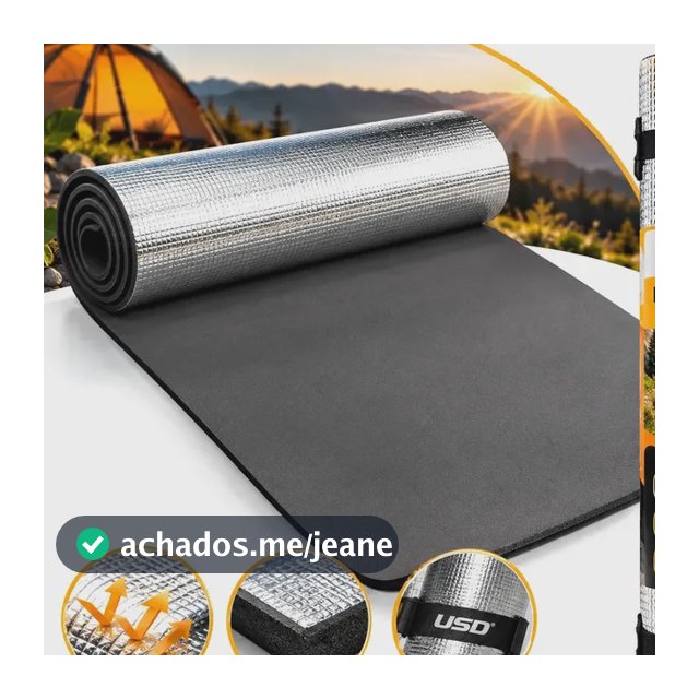 Isolante Térmico Camping Trekking Solteiro Aluminizado Compacto Eva USD