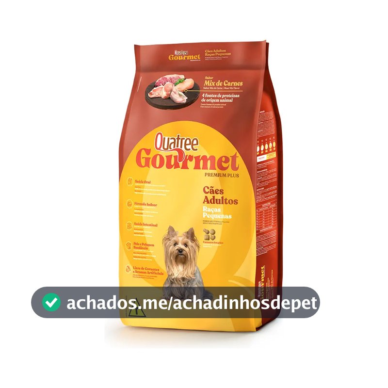 Ração Quatree Gourmet Cão Adulto Raça Pequena Mix de Carnes 10,1kg