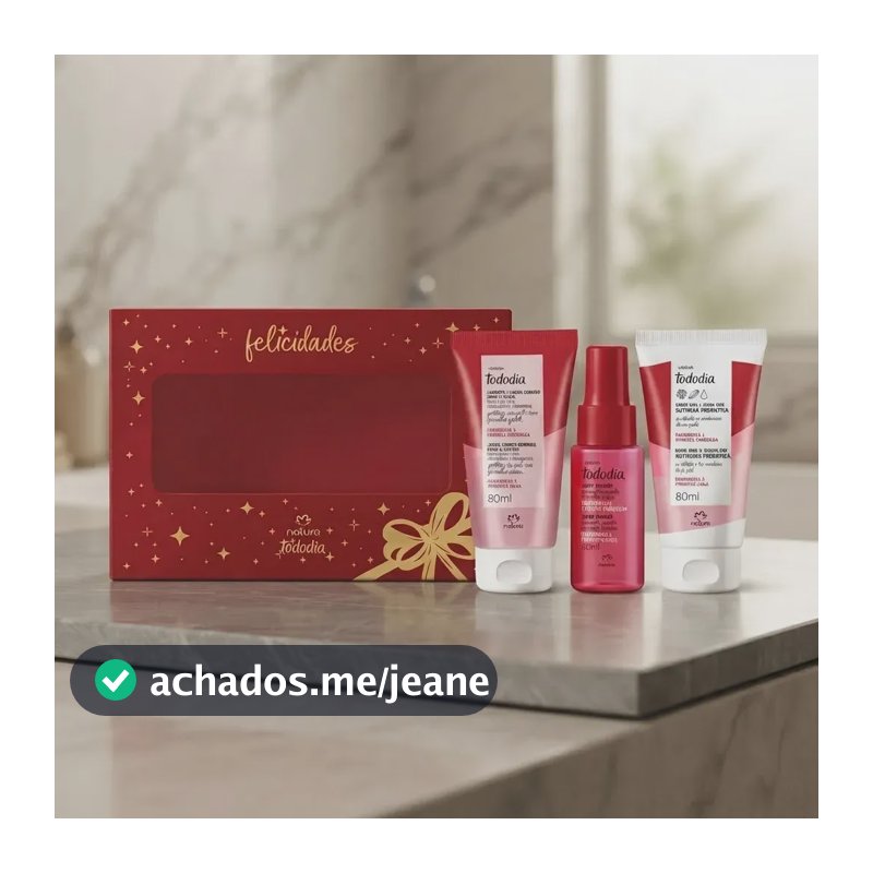 Natura Tododia Framboesa Pimenta Vermelha Kit com 3 unidades / Caixa