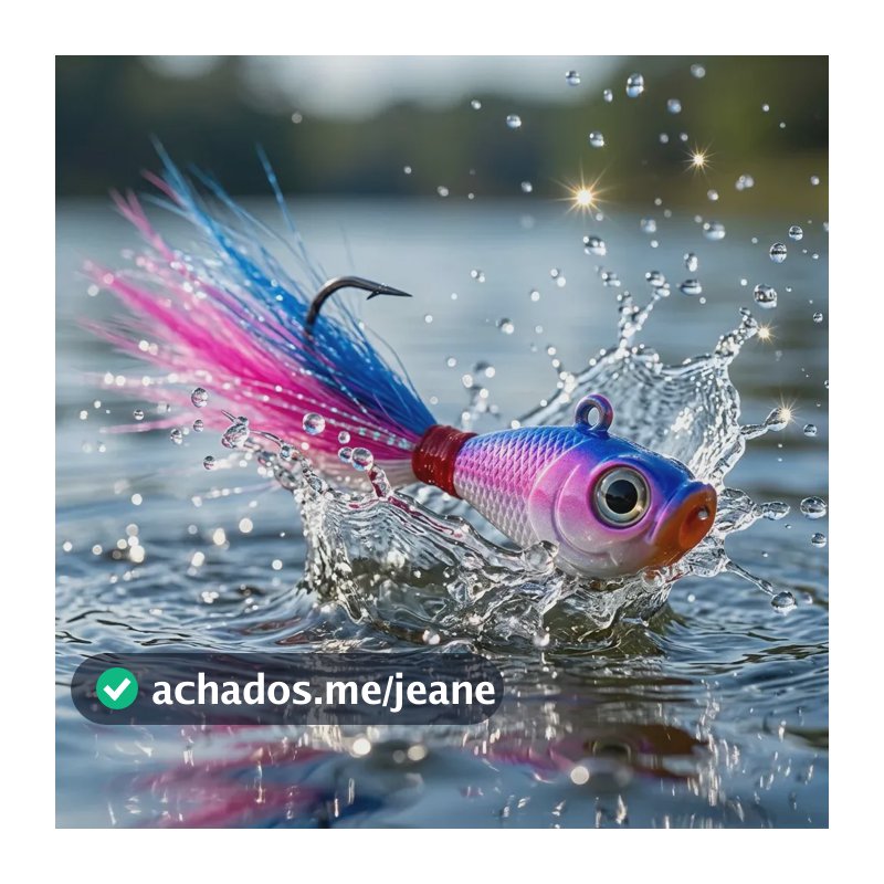 Isca Jig Xuxinha Com Penacho 15g Para Tucunaré Traíra Robalo Kit 1 Isca Jig