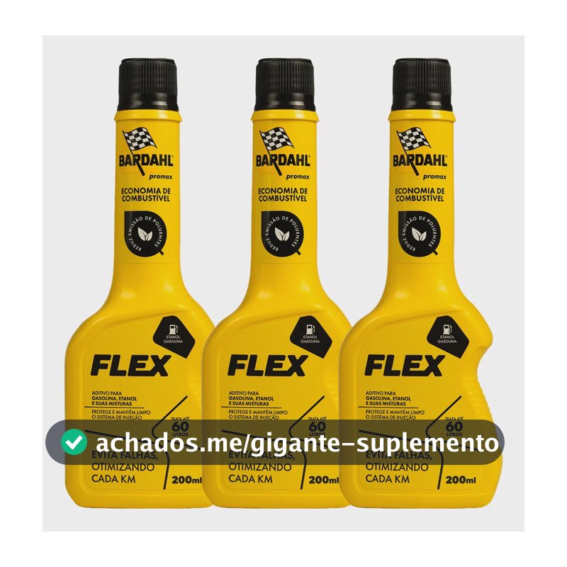 Aditivo Combustível Bardahl Flex 200ml Kit 3 Un.