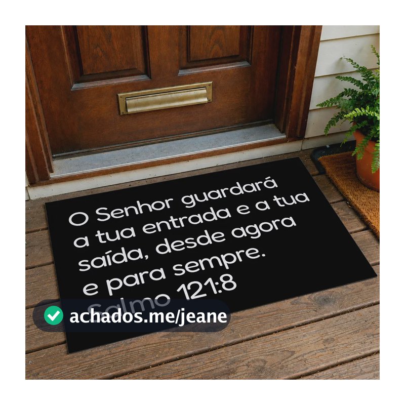 Tapete De Porta Resistente 60x40 Antiderrapante Decorativo 60 Cm 40 Cm Preto Absoluto