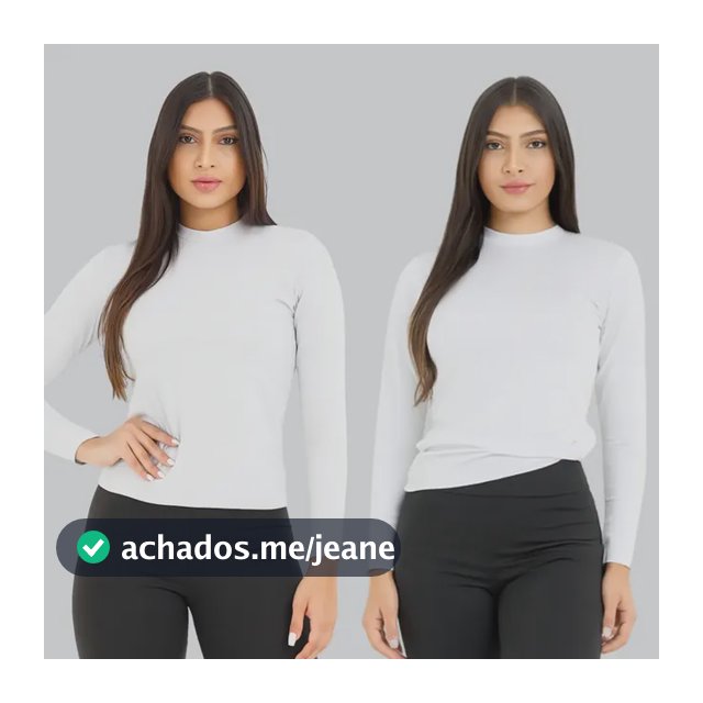 Kit 2 Blusa Manga Térmica Longa Básica Feminina Segunda Pele
