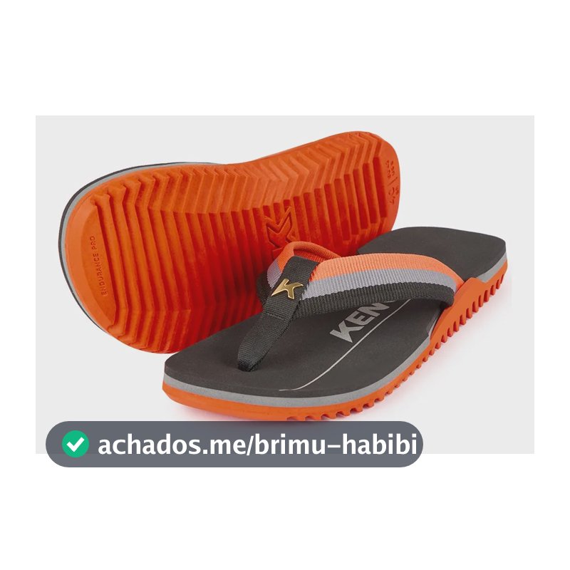 Sandália Kenner Unissex Nk6 Pro Laranja K/cinza/preto Liso 43