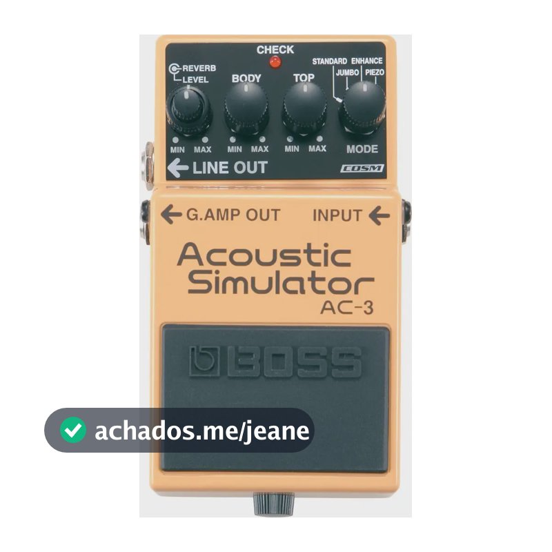 Pedal Boss Ac-3 Acoustic Simulator Guitarra Violao Cor Laranja-claro
