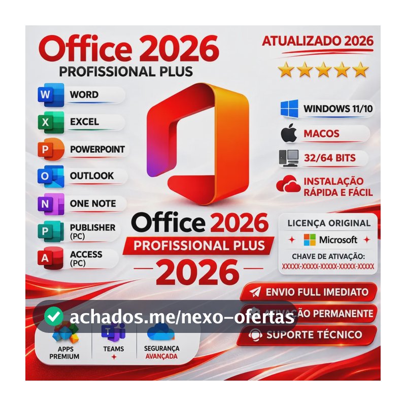 Licença Chave Office 365  2026 Original Digital