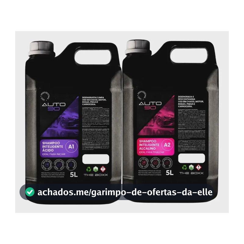 Shampoo Automotivo Auto90 - 10l - Limpeza Pesada A1 + A2