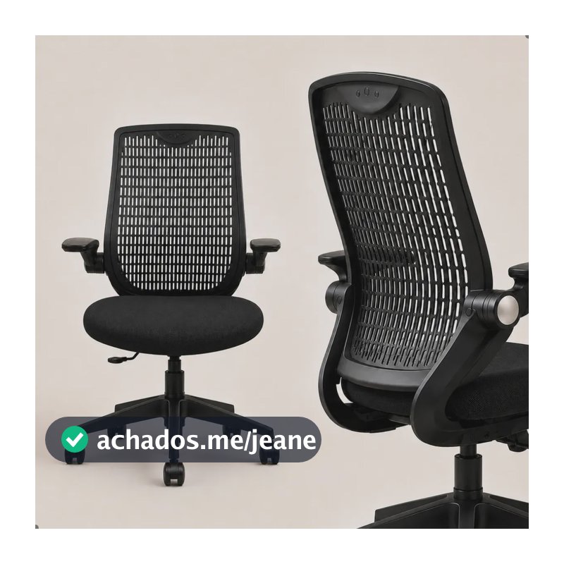Cadeira De Escritório Ergonômica Axial Pro Confortável 150kg Preto Espuma