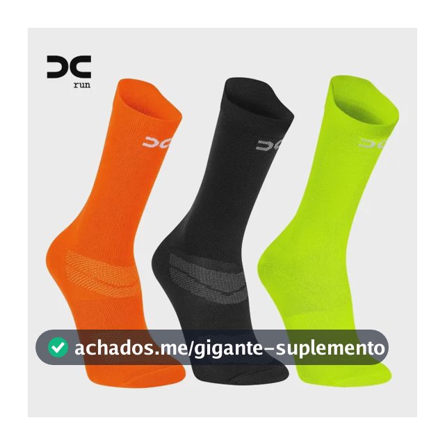 Kit 3 Meias Esportivas Unissex Confort Academia Corrida Gym