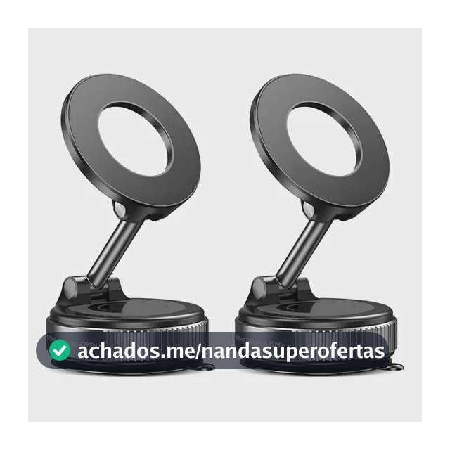02 Suporte De Celular Para Veicular Gira 360° Dobrável Preto