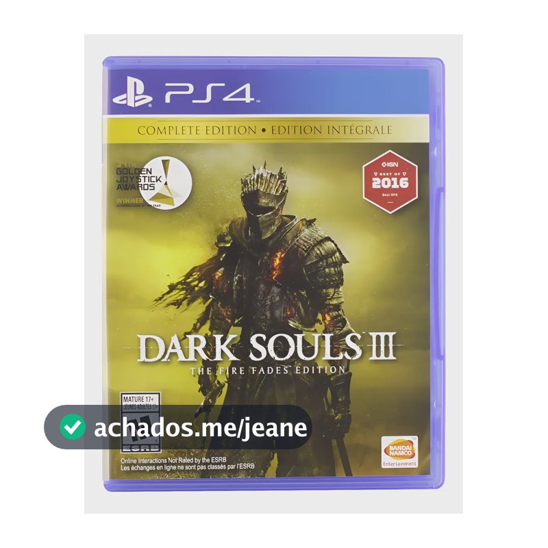 Dark Souls 3 The Fire Fades Edition PS4 Mídia Física The Fire Fades Edition
