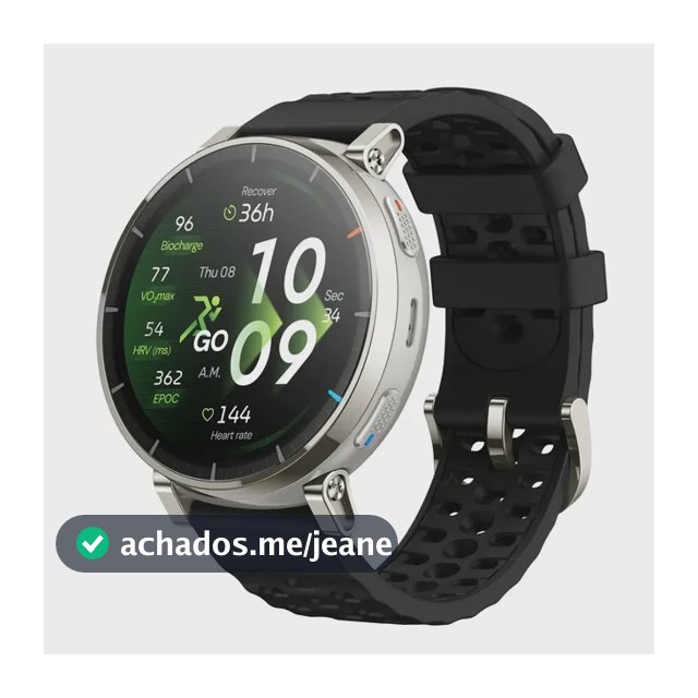 Relógio Inteligente Amazfit Active 3 Amoled Preto Cinza Mesh