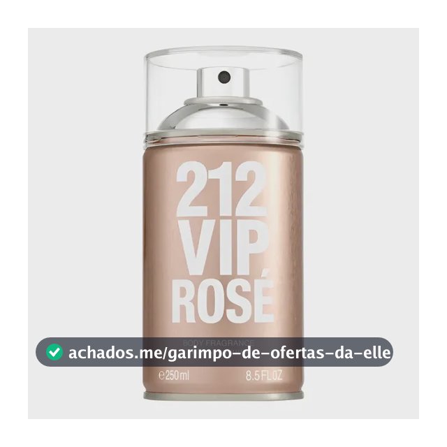 Body Spray Carolina Herrera 212 Vip Rosé Feminino 250ml - Body Splash de longa fixação