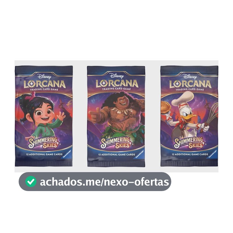 Booster Lorcana Tcg  - 12 Cartas - Disney Lorcana Shimmering Skies Inglês Shimmering Skies