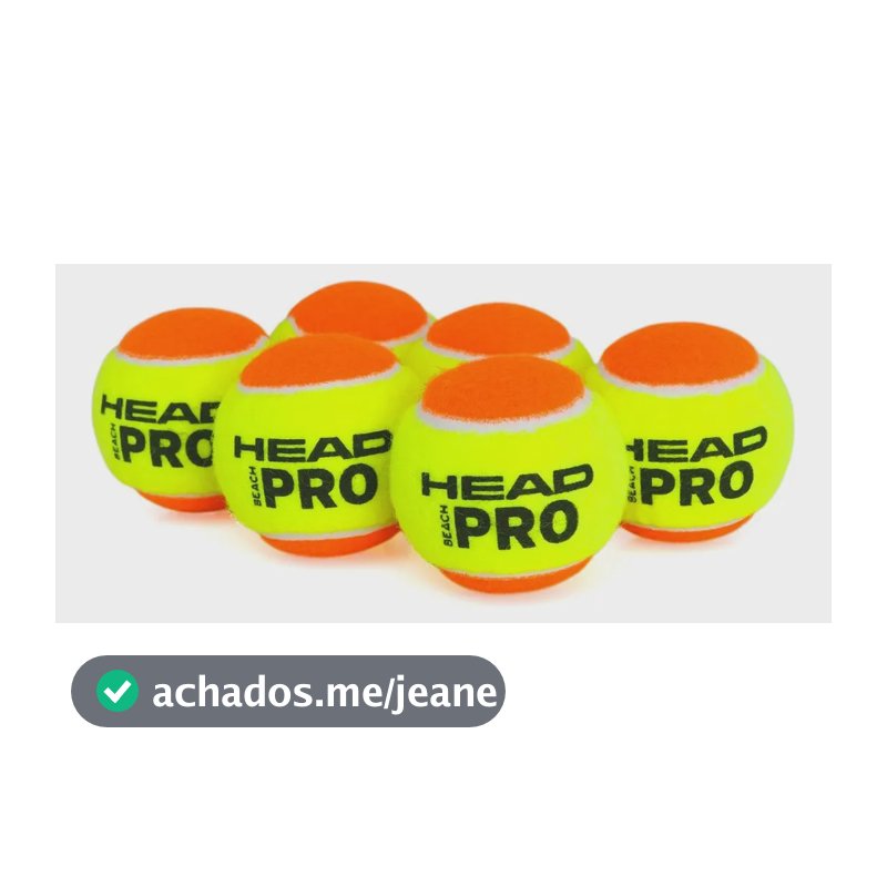 Bola De Beach Tennis Head Pro Pack Com 6 Bolas