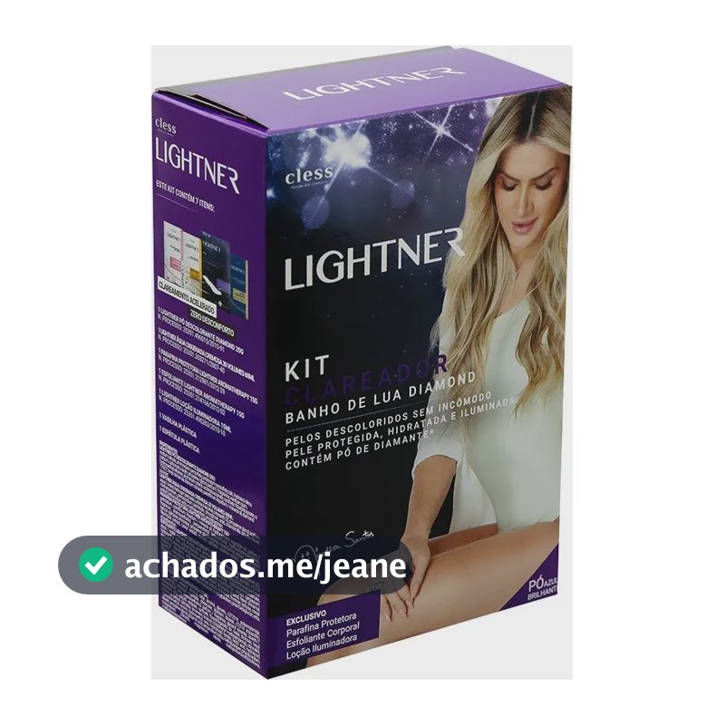 Kit Clareador De Pelos Banho De Lua Diamond Com Parafina