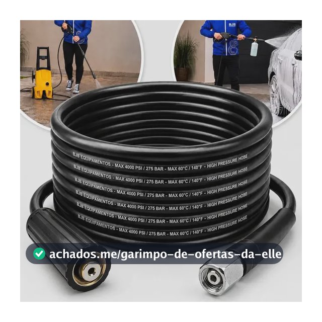 Mangueira Lavadora Alta Pressão Compativel com Wap Ousada Plus 2200, Atacama Black 2200, Tekna HLX110 com 5 metros