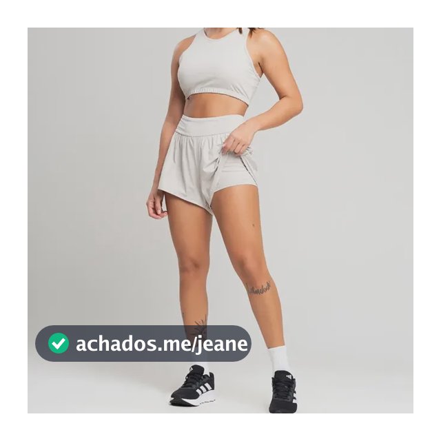 Conjunto Academia Feminino Short Com Forro Top Nadador