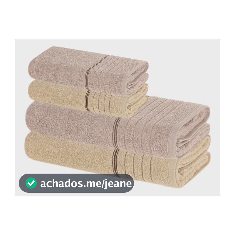 Jogo de Toalhas 4 Pçs Fio Cardado 100 Algodão Softmax Bressan Karsten