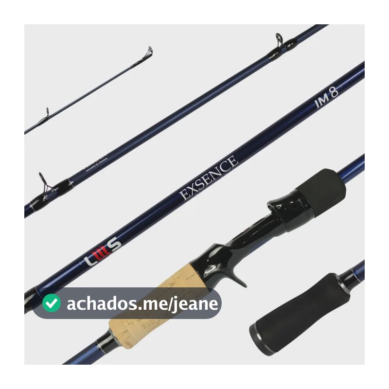 Vara de pesca carretilha Lumis Exsence Blue azul-marinho - 2.4m - rápida com resistência de 50 libras para isca de 170g