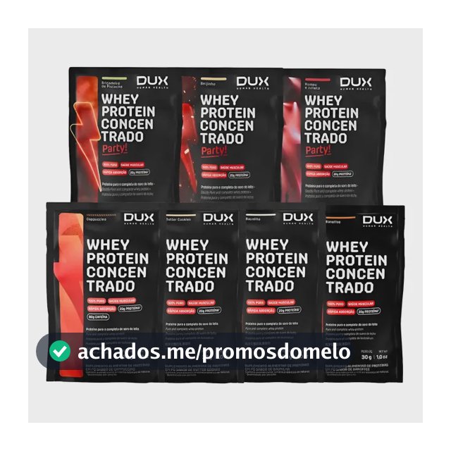 Kit Dux Sache 7 Unidades - Whey Protein Concentrado Variados