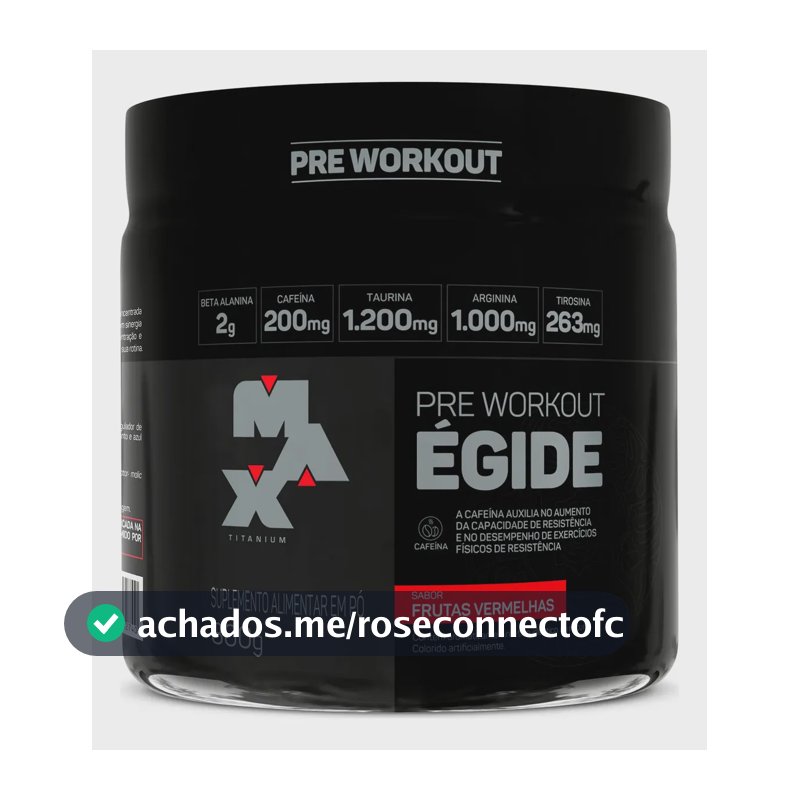 Pre treino Égide 300g Max Titanium Sabor Frutas vermelhas Suplemento Alimentar em Pó