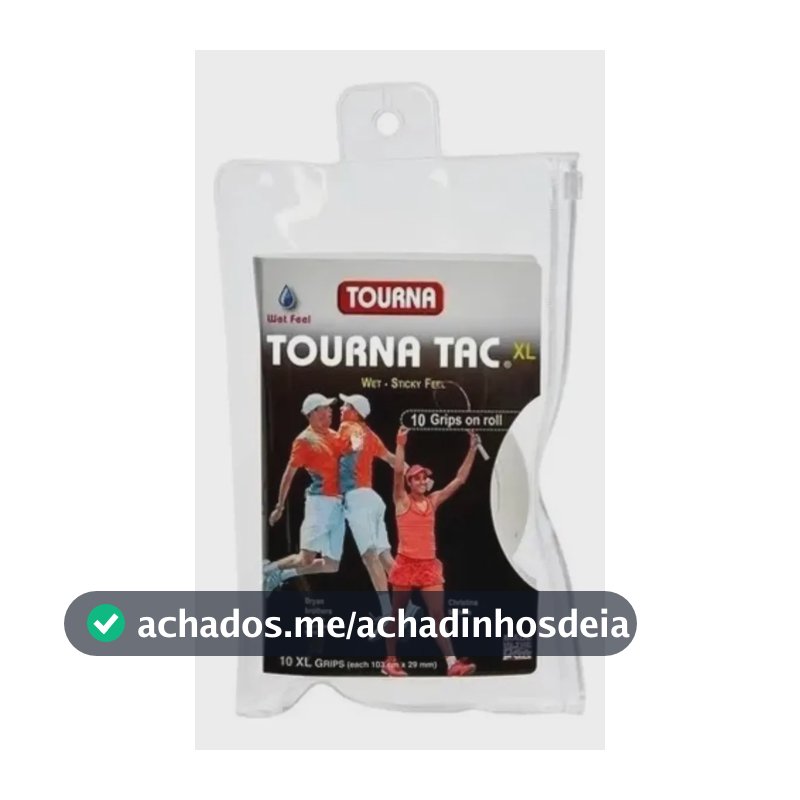 Overgrip Tourna Tac XL Branco 10 Unidades Tênis Raquetes Poliuretano
