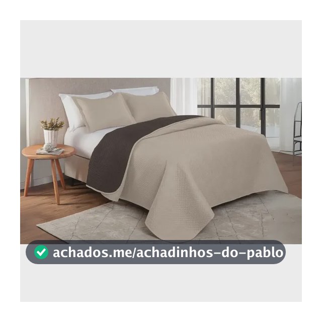 Colcha Dupla Face Duo Color Cobre Leito Casal 3 Pçs Matelado