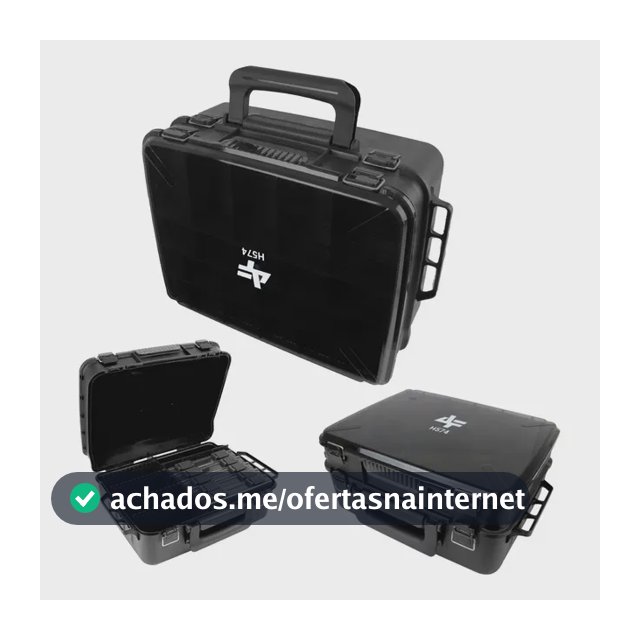 Caixa De Pesca Maleta C/ 05 Estojos Albatroz H574 Dupla Face Cor Preto