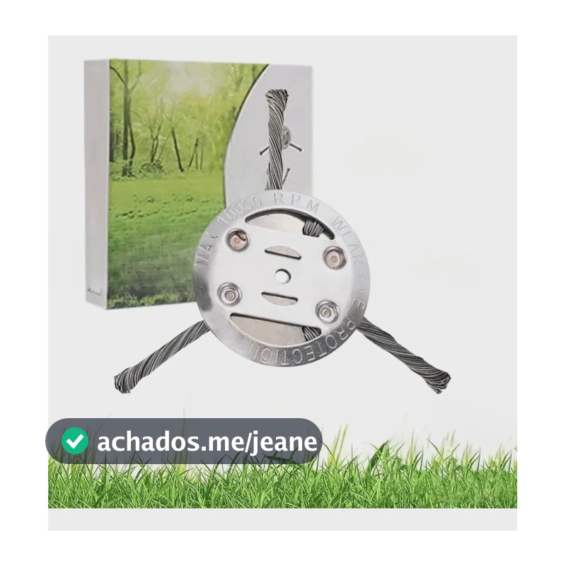 Disco Escova De Aço Cabeça 3 Hastes Para Roçadeira Elétrica