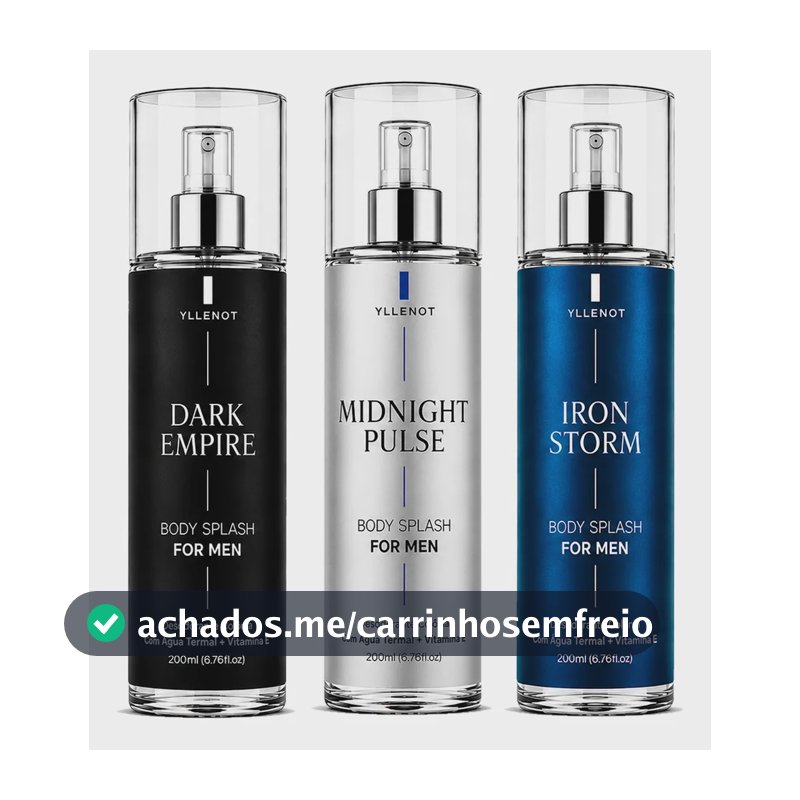 Kit 3 Body Splash Masculino 200ml Perfume De Luxo For Men
