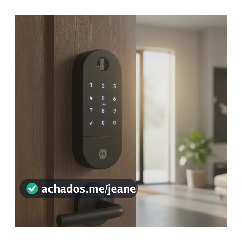 Fechadura Yale Lia Digital Embutir Preta Fosca Cor Preto Fosco