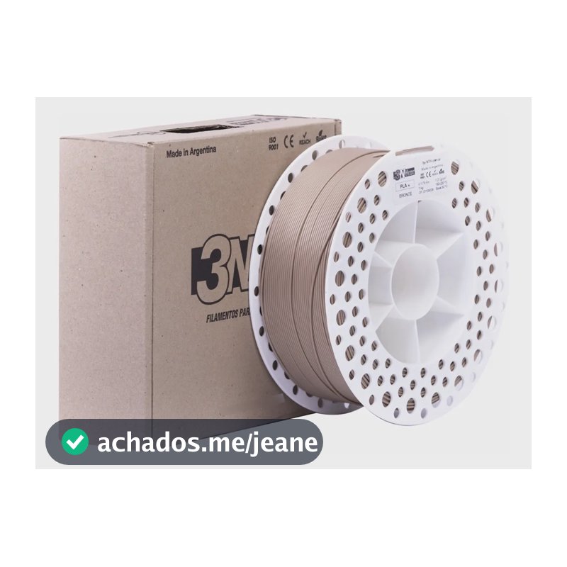 Filamento PLA+ 3D 3n3 Bronze 1,75mm 1kg Impressora 3D