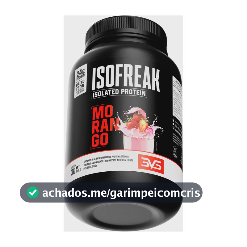 Whey Isolado Isofreak 900g Sabor Morango - Fórmula Avançada Com 24g De Proteína Por Dose