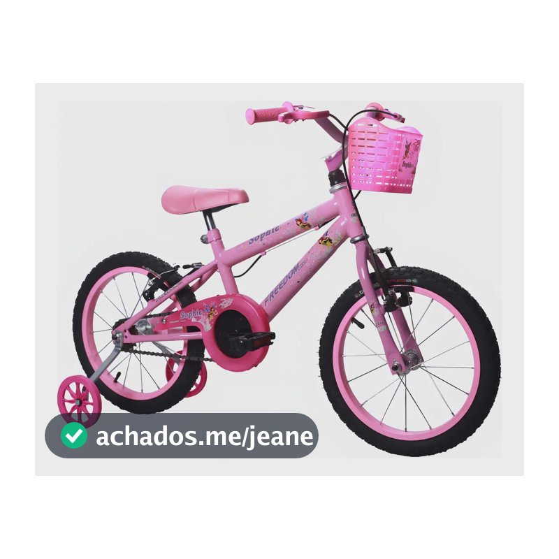 Bicicleta Infantil Freedom Feminina Aro 16 Rosa para Meninas