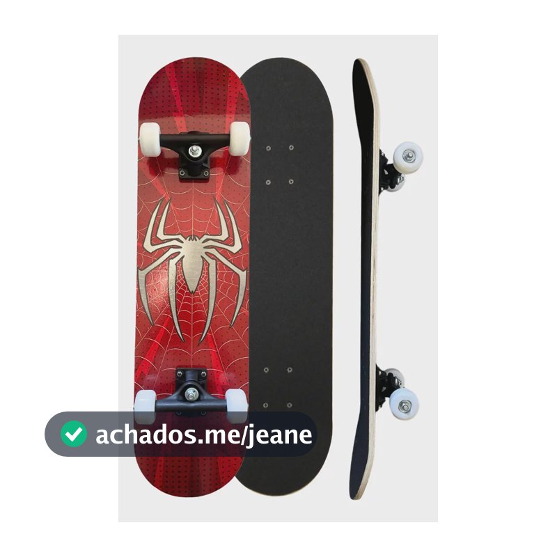 Skate Iniciante Completo Esqueite Desenho Skat Spider Aranha