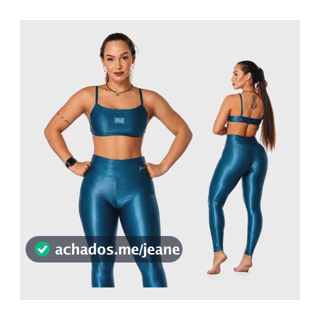 Diasp Roupa De Academia Top + Legging Blackout Canelado Bril