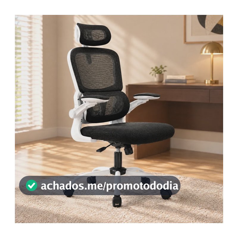 Cadeira Escritório Ergonômica Mesh Suporte Lombar Sitolia Branco Malha