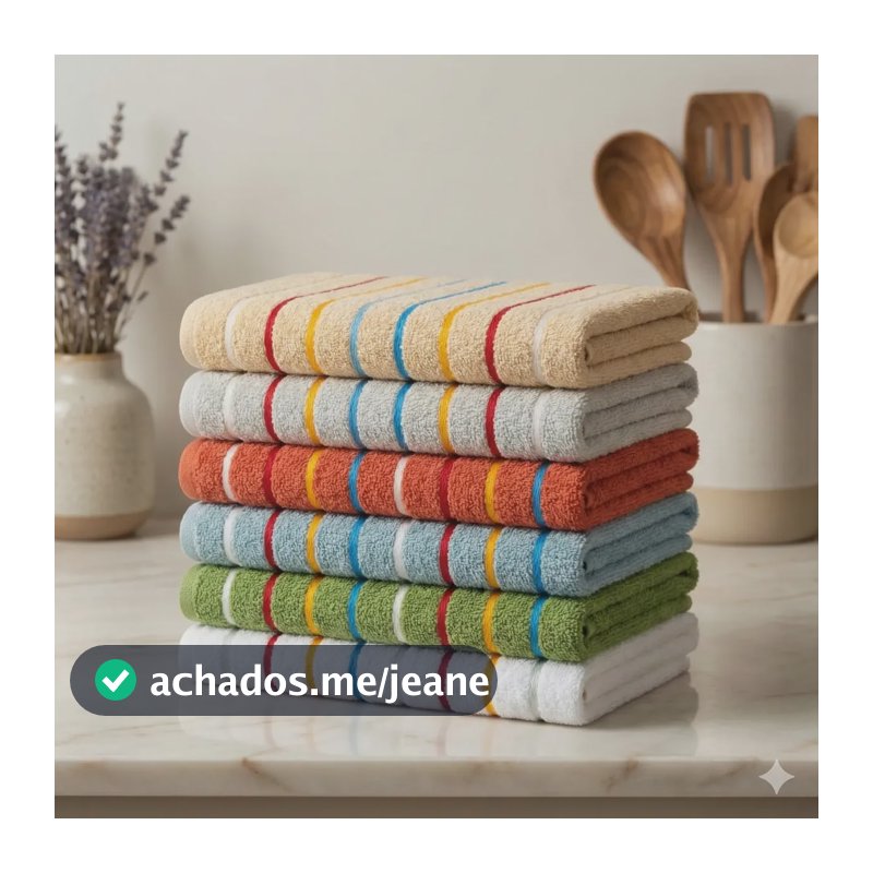 Kit 10 Pano De Copa Prato Bonjour Atoalhado Felpudo Macio Sortidas