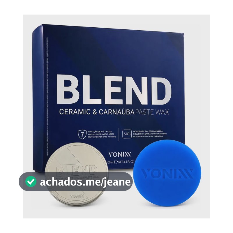 Cera Automotiva Pasta Blend Vonixx 100ml Carnaúba e Cerâmica