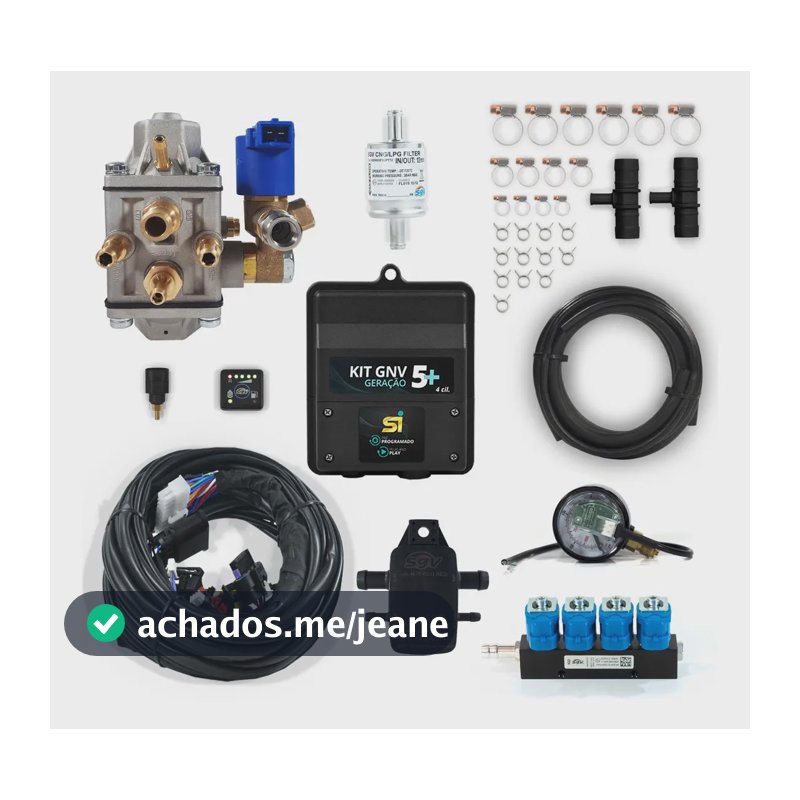 Kit Gnv 5+ Sgv 5a Geração P/ 4 Cilindros Principais Peças