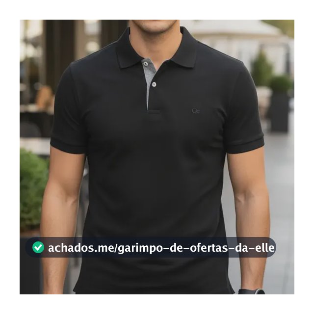 Camisa Gola Polo Social Masculina Slim Algodão Casual Ogochi