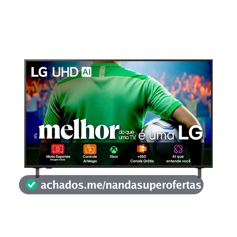 Smart TV LG UHD AI UA85 60 polegadas HDR10 Pro Processador α7 AI Ger 8 webOS 25