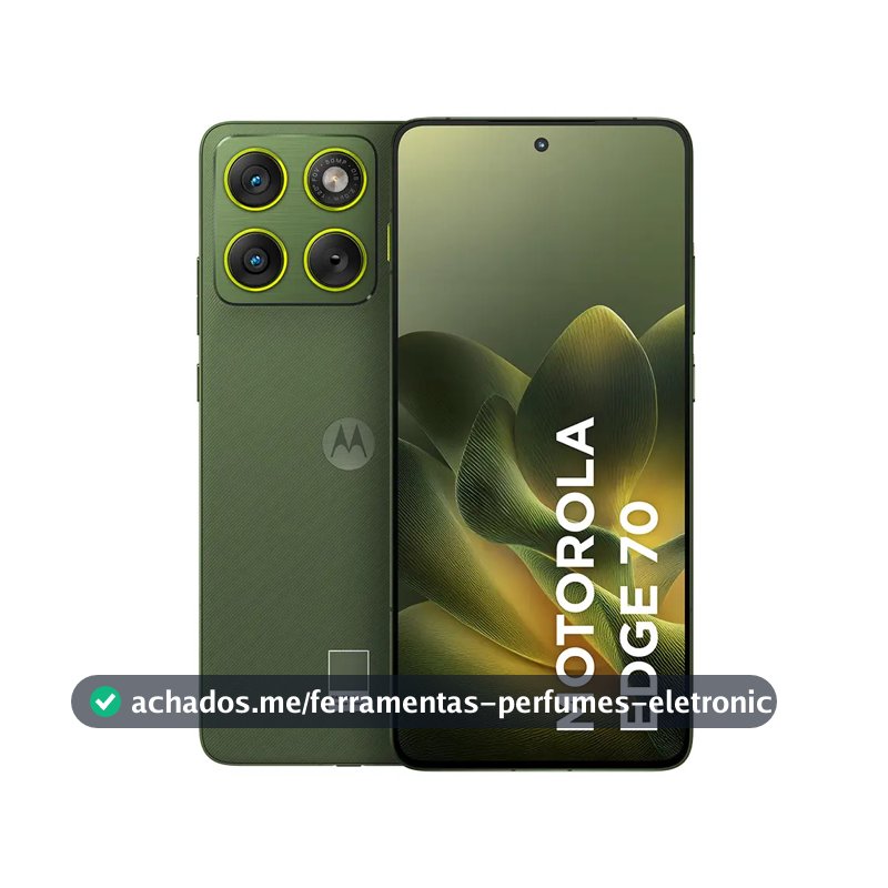 Smartphone Motorola Edge 70 5g - 256gb 8gb Ram + 16gb Ram Boost, Ultrafino, 3 Cameras 50mp, Tela 1.5k Extreme Amoled 120hz - Verde-escuro