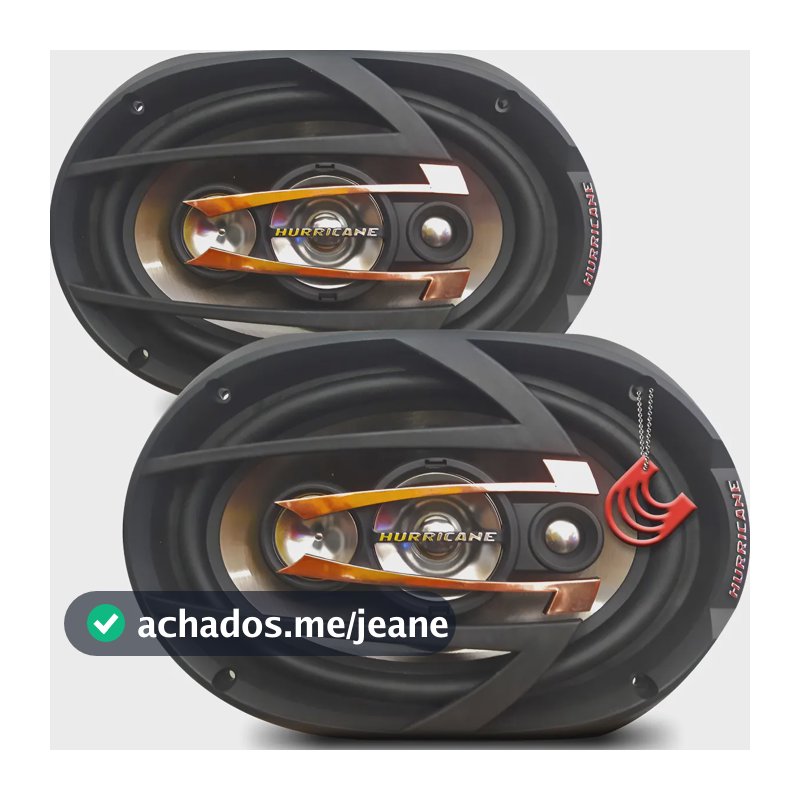 Alto Falante 6x9 Polegada Hurricane 300w Qr69 Quadriaxial Cinza/preto