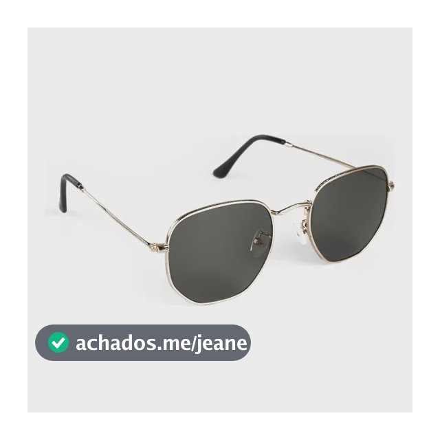 Óculos De Sol Saint Germain Dourado Harbor Aviador Uv400 Lente Preto Desenho Espelho