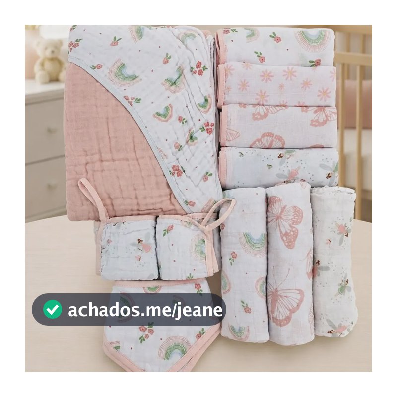 Enxoval Bebê Papi Soft Kit 12 Peças Maternidade Presente Rn Rosa
