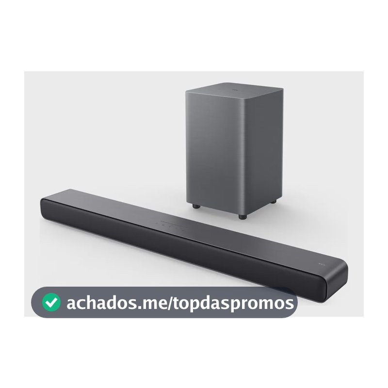 Soundbar Tcl Com Subwoofer Sem Fio Bluetooth 2.1 Canais 220w Rms Hdmi Arc S55h