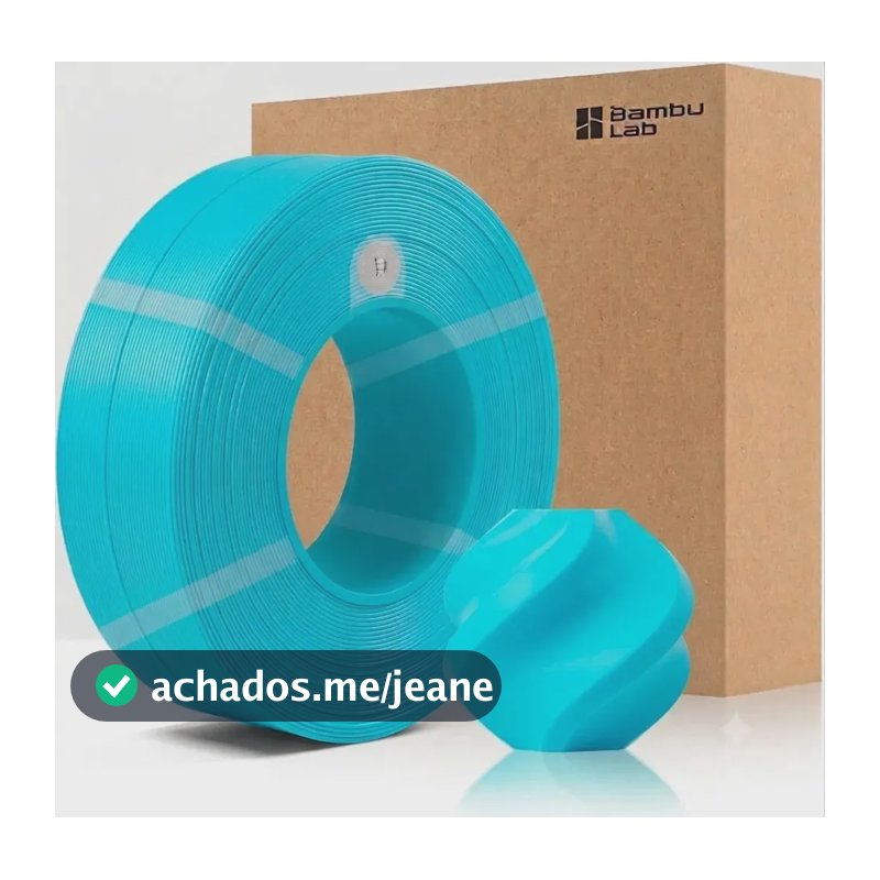 Filamento Bambu Lab 3d Pla Lite 1kg Sem Carretel Cores Cor Ciano